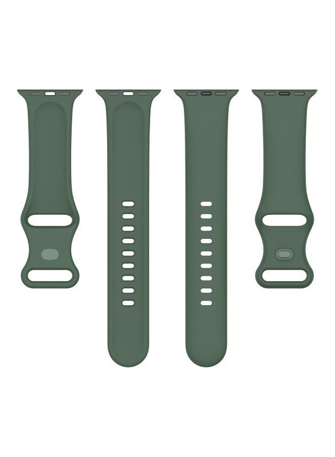 NIBEMINENT Replacement Watchbands For Apple Watch Series 7 45mm/6 & SE 5 4 44mm/3 2 1 42mm Dark Green - Image 5