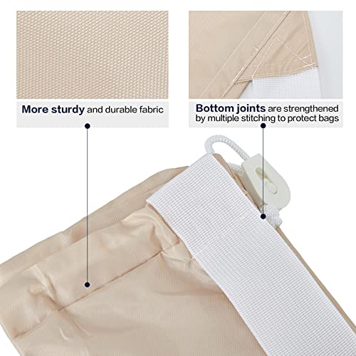 HOMEST XL Nylon Laundry Bag with Strap, Large Dirty Garments Organizer, Easy Fit a Hamper or Clothing Basket, Can Carry Up to 4 Loads of Clothes, Beige - Image 5