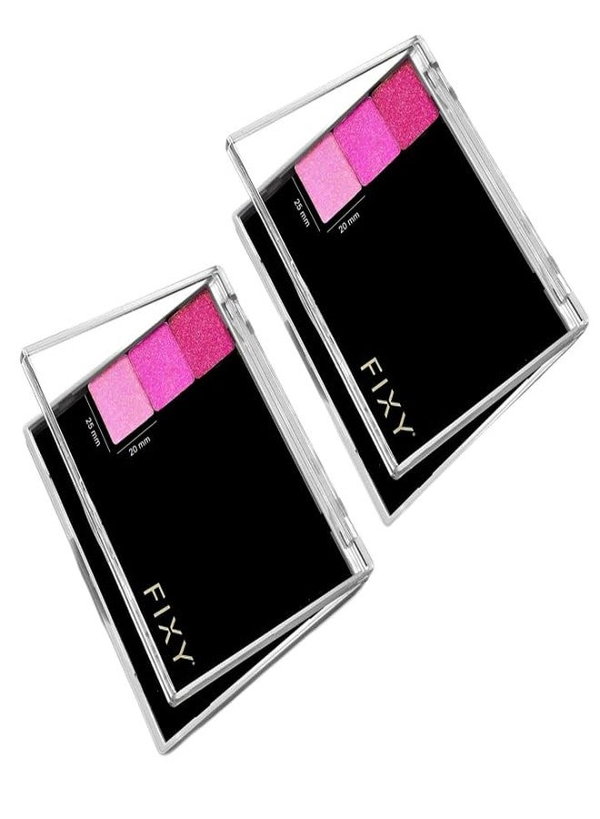FIXY Empty Magnetic Makeup Palette Set of 2 (4.8"x4.0") with Clear Top - Depot & Declutter Your Makeup | Travel Friendly Empty Palette | Customizable & Portable Organizer For Eyeshadow, Blush & More - Image 1