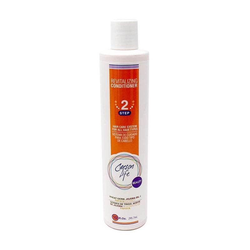 Carson Life Revitalizing Hair Conditioner For Color Treated Hair  10 Oz  Men Women  All Hair Types  Wheat Germ Jojoba Oil Papaya Extract  Makes Hair Soft Shiny Easy To Manage  Made In USA