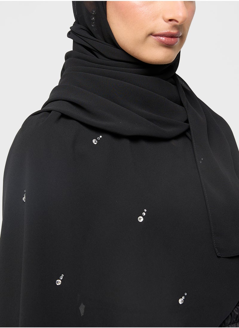 Khizana - Diamante Detail Long Hijab Scarf - Image 1