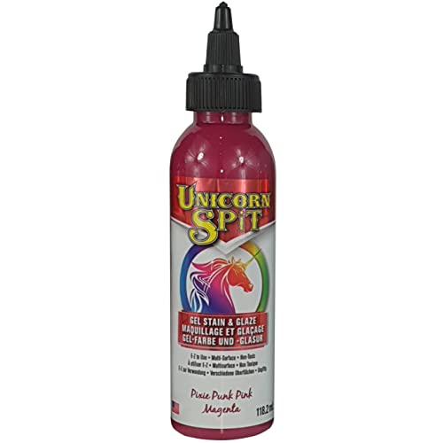 Unicorn SPiT 5770001 Gel Stain and Glaze, Pixie Punk Pink 4.0 FL OZ Bottle - Image 1