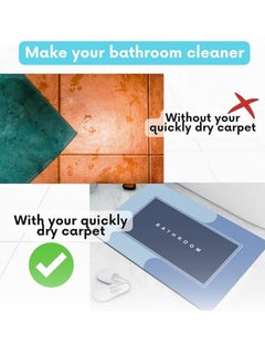 Spaceshoop Ultra Thin Super Absorbent - Quick Dry Bath Mat - Stylish Non-Slip Design - Machine Washable and Durable for Your Bathroom - Non-Slip Bath Mats - Modern and Beautiful Mat  - Image 3