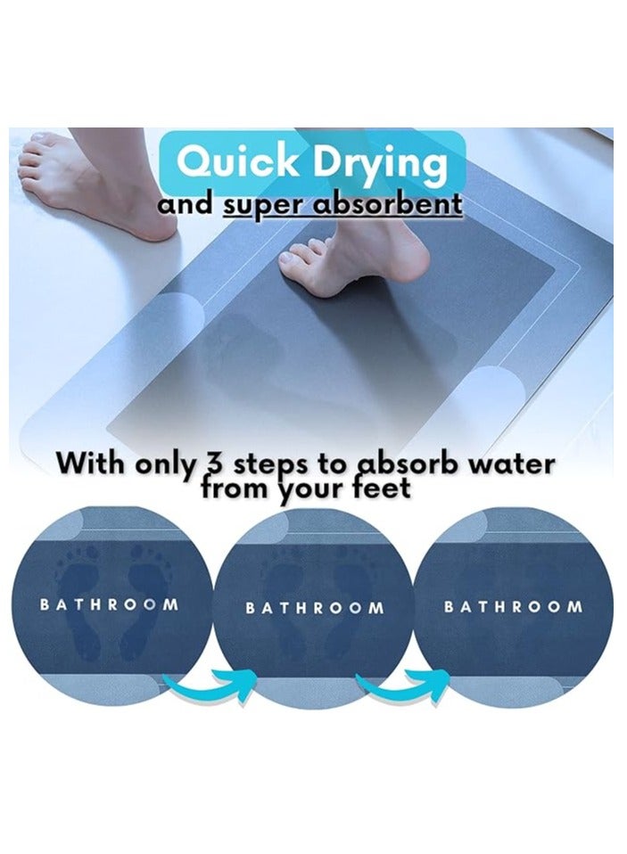 Ultra Thin Super Absorbent - Quick Dry Bath Mat - Stylish Non-Slip Design - Machine Washable and Durable for Your Bathroom - Non-Slip Bath Mats - Modern and Beautiful Mat