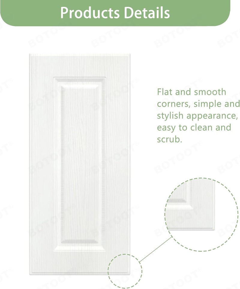 BOTOOT Built-in Cabinet Doors - Cabinet Doors for Kitchen, Living Room, Bedroom, Bathroom - 29 Inch High (White Texture, 13.25 Inch Wide) - Image 2