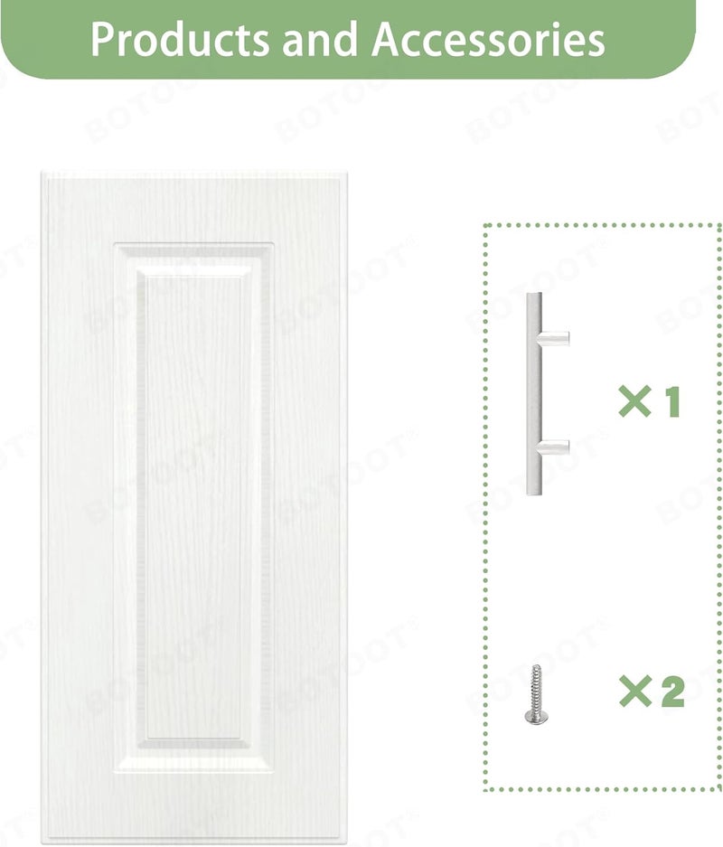 BOTOOT Built-in Cabinet Doors - Cabinet Doors for Kitchen, Living Room, Bedroom, Bathroom - 29 Inch High (White Texture, 13.25 Inch Wide) - Image 4