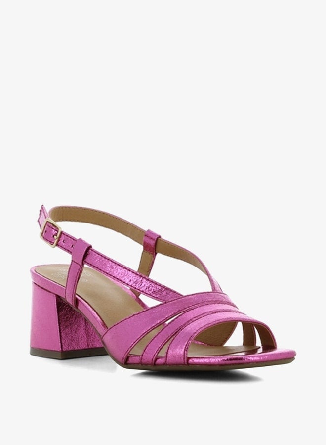 SJ Women's Block Heeled Sandals with Buckle Closure  - Image 1