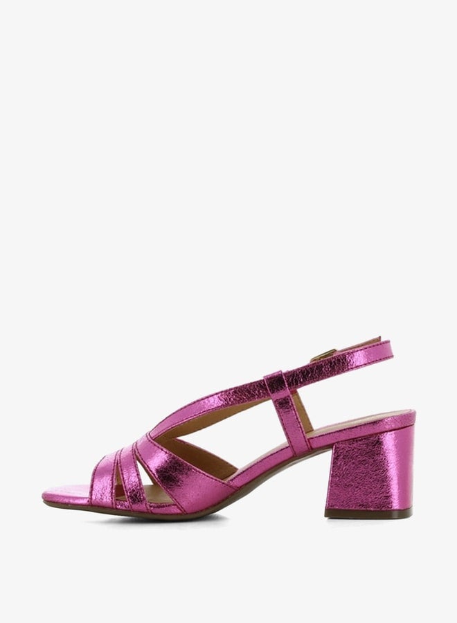 SJ Women's Block Heeled Sandals with Buckle Closure  - Image 5
