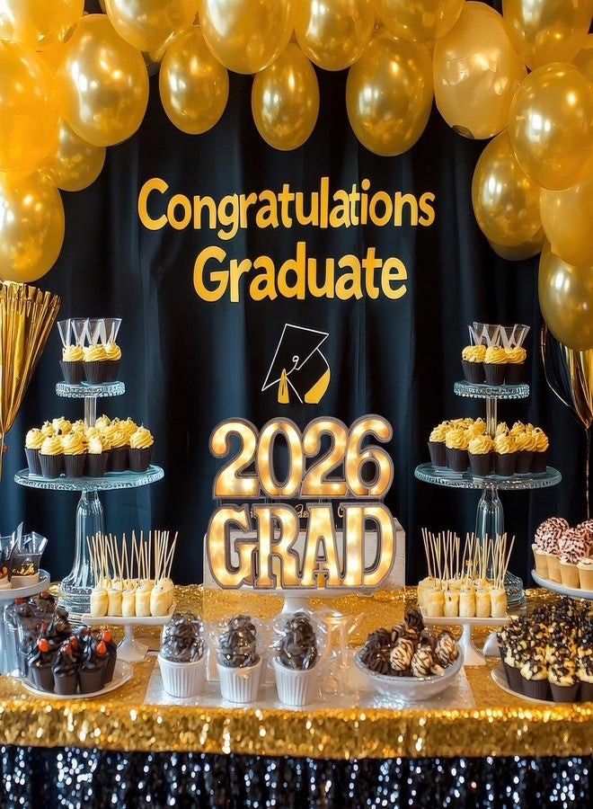 حروف مضيئة للتخرج لعام 2026، حروف خشبية مضيئة للتخرج مزودة بإضاءة LED، لافتة تخرج لتزيين طاولة الطعام والجدار، زينة حفلات التخرج لعام 2026 لرياض الأطفال والمدرسة الثانوية والجامعة (2026) - Image 3