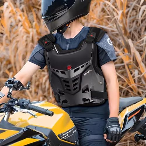 EHERDM Motorcycle Street Bike Chest and Back Protector Off-Road Dirt Bike Vest Protector Motocross Armor Body Guard Vest for Racing Cycling Skiing - Image 2