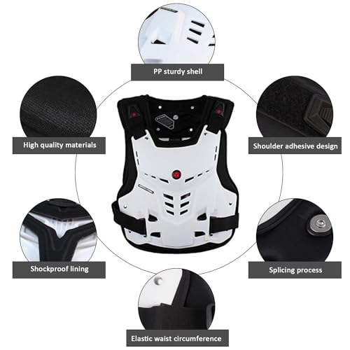EHERDM Motorcycle Street Bike Chest and Back Protector Off-Road Dirt Bike Vest Protector Motocross Armor Body Guard Vest for Racing Cycling Skiing - Image 5