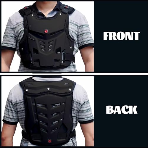 EHERDM Motorcycle Street Bike Chest and Back Protector Off-Road Dirt Bike Vest Protector Motocross Armor Body Guard Vest for Racing Cycling Skiing - Image 4
