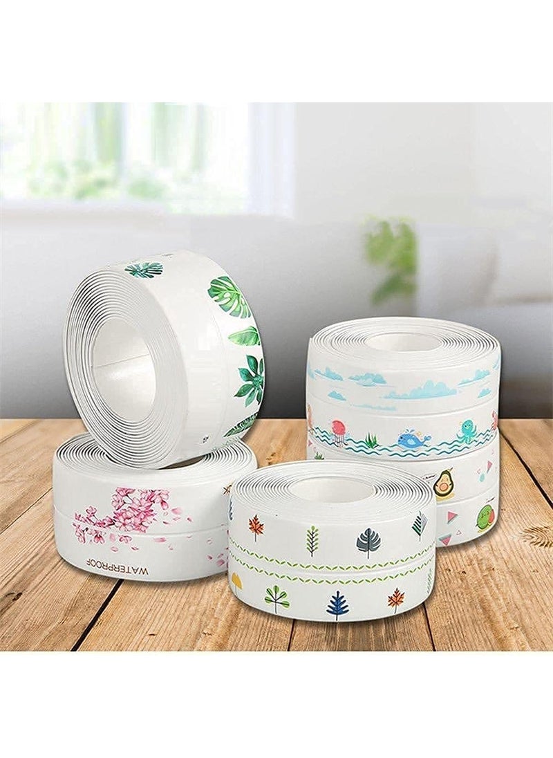 Abstract - ABSTRACT Waterproof Tape for Kitchen Sink Oil Proof Corner Caulk Strip Self Adhesive Sealing Tape Gap Sealer for Platform Bathroom Basin Decorative Trim Toilet Sealant Tape - Image 1