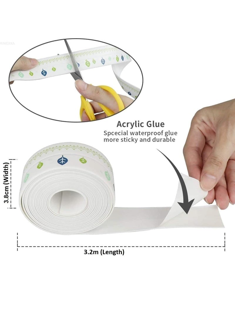 Abstract - ABSTRACT Waterproof Tape for Kitchen Sink Oil Proof Corner Caulk Strip Self Adhesive Sealing Tape Gap Sealer for Platform Bathroom Basin Decorative Trim Toilet Sealant Tape - Image 1