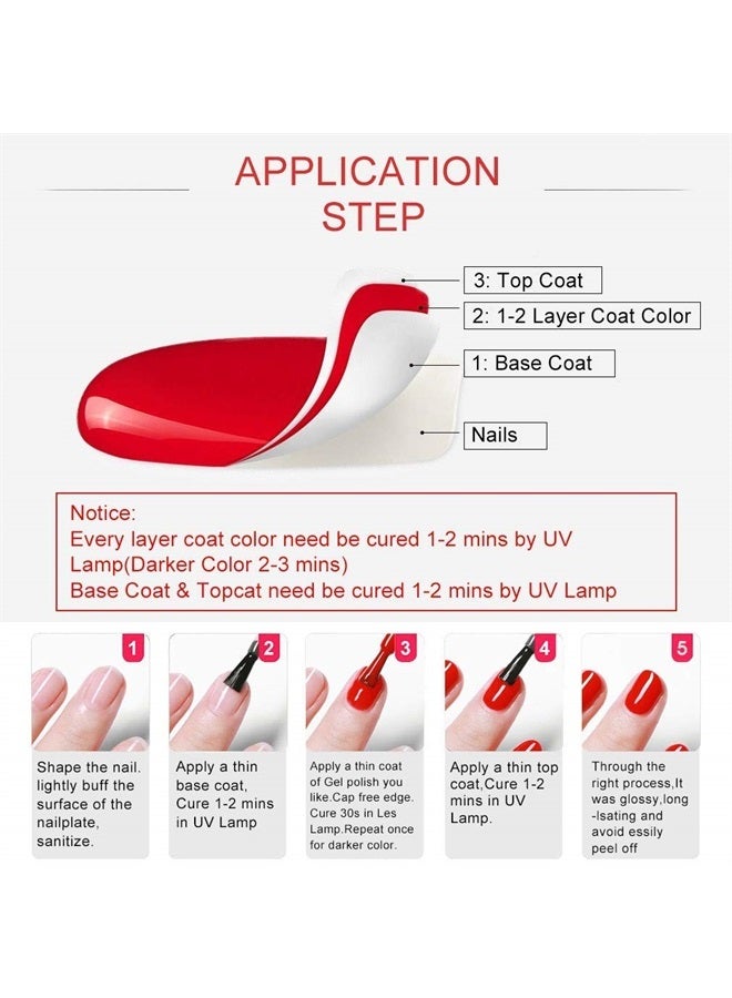 V VENALISA VENALISA 2 Pcs 15ml Gel Nail Ploish Base and Top Coat Set, No Wipe High Gloss Long Lasting Tempered Top Coat Polish Soak Off LED Gel Kit - Image 4