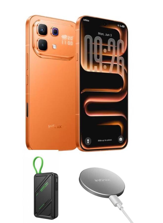 إنفينيكس Note 60 Pro Dual SIM Solar Orange 24GB RAM (12+12)256GB 5G with Free Infinix Magpad 30W Charger and Infinix GTpower 55w (Color of gifts may vary) - Image 1