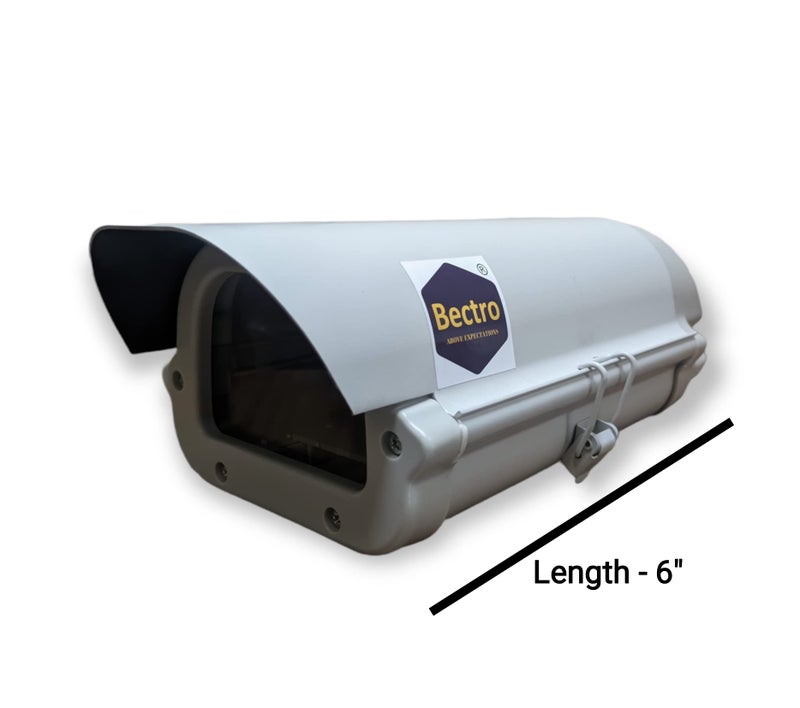 Bectro CCTV Security Waterproof/Dustproof/Rainproof Bullet Camera Mounting Enclosure for Outdoor Purpose, Size - 6", Made Aluminium, with Side Locking System - Image 2