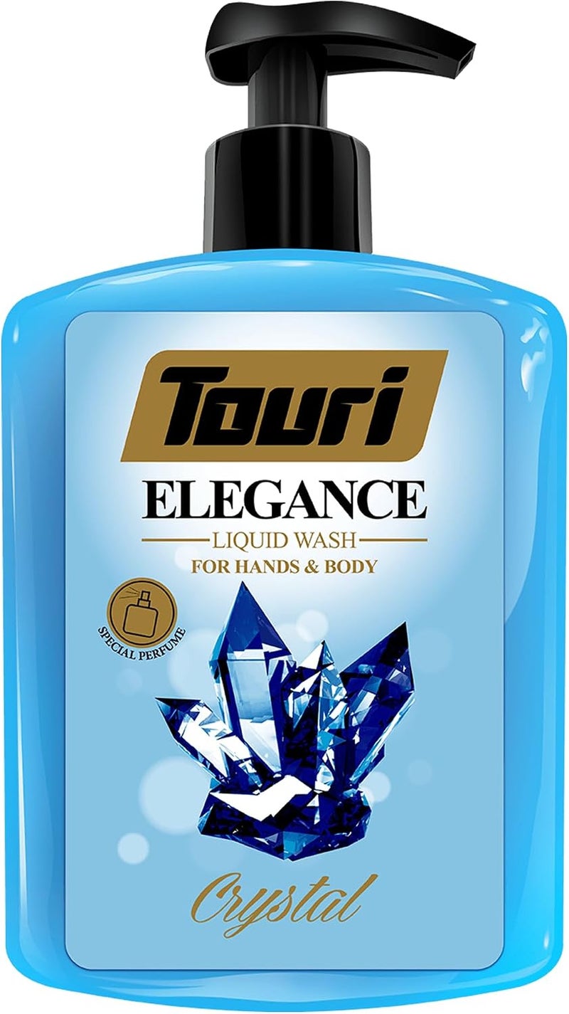 Touri Elegance Crystal Liquid Wash for Hands and Body 500 ml - Image 1