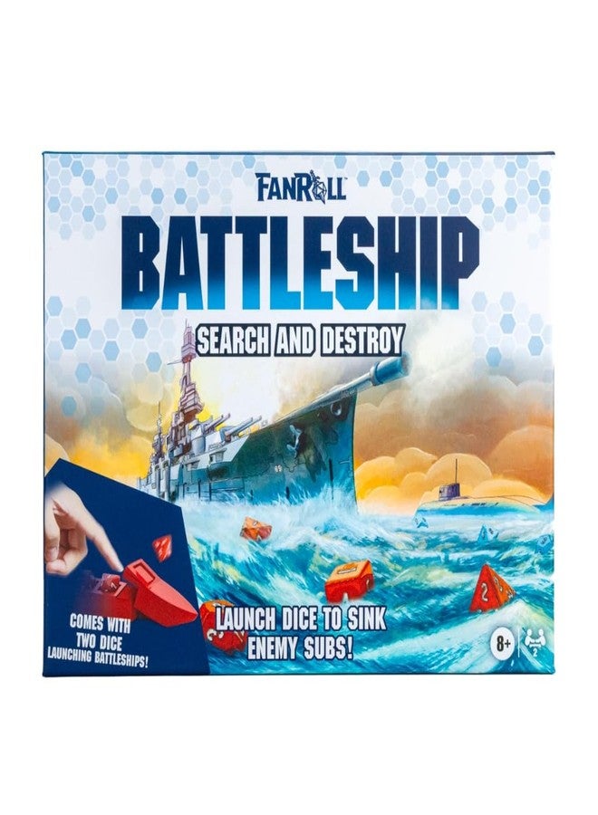 Fanroll Battleship Search and Destroy Board Game, Launch Dice to Sink Enemy Subs! - Image 2