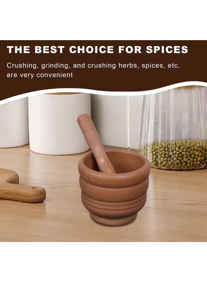 Heavy Duty Mortar and Pestle Set | Stone Masala Grinder for Kitchen | Traditional Havan Dasta for Spices, Herbs & Garlic | Durable Manual Grinding Tool | Non-Slip Base | Easy to Clean - Image 1