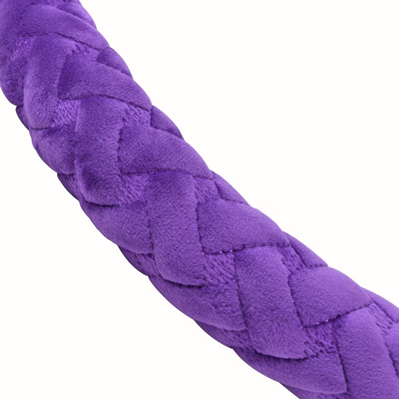 Flying Banner car Steering Wheel Cover Massage Velvet Warm Universal Size 15 inches SUV Truck Anti Slip Odorless Summer Winter (Purple, Velvet Massage) - Image 5