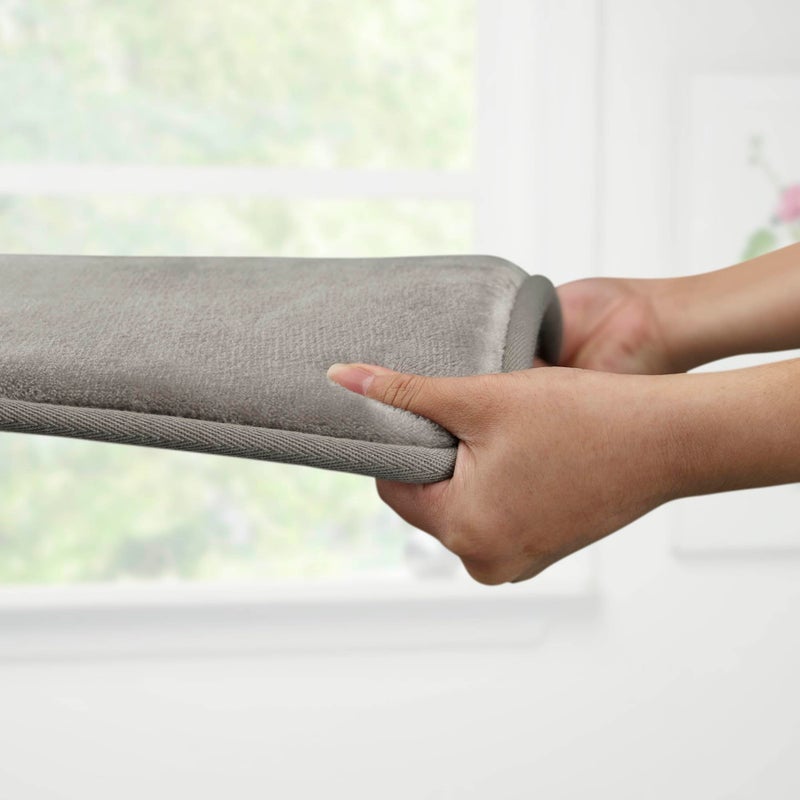 Genteele Memory Foam Bath Mat Non Slip Absorbent Super Cozy Velvet Bathroom Rug Carpet (17 inches X 24 inches, Grey) - Image 5