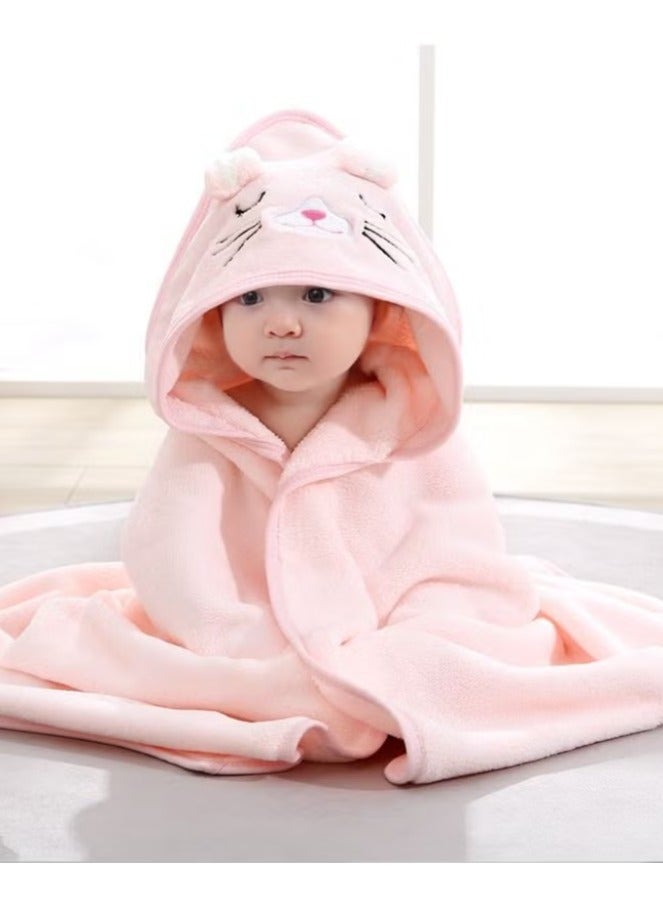 Baby Bath Towels Newborn Hooded Baby Towel Ultra Absorbent and Soft Cotton Hooded Washcloth for Baby Toddler Infant Unisex Hooded Baby Bath Towel - Image 2