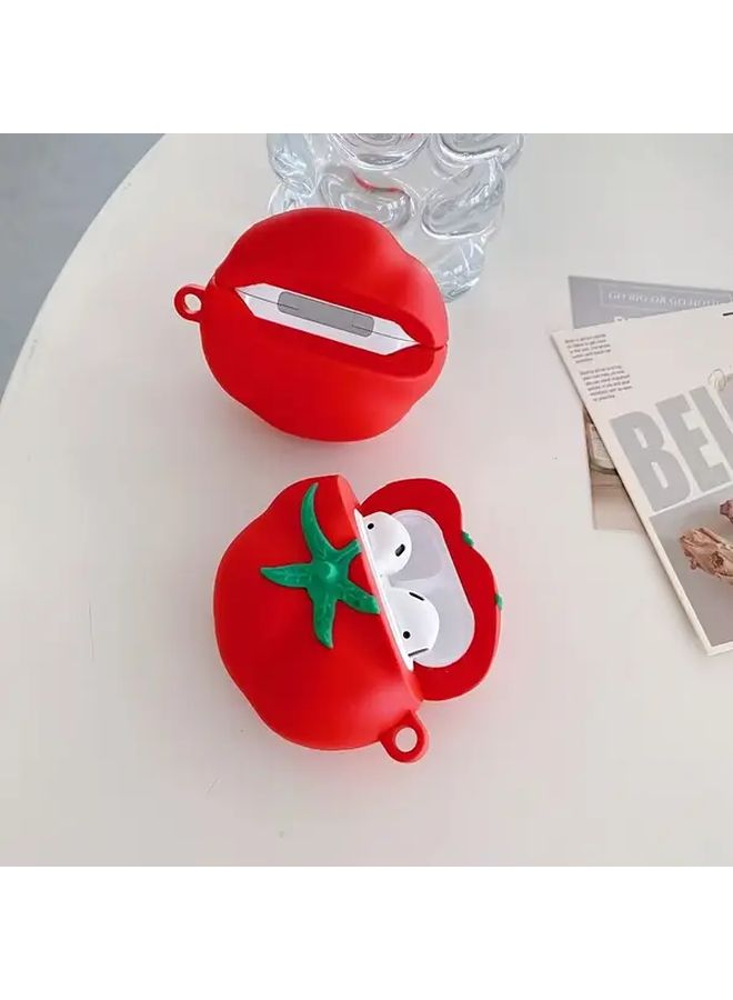 حافظة سماعات لاسلكية على شكل طماطم لـ Airpods 1 و2 و3 و4 Pro وPro 2، تخزين عملي هدية عيد الميلاد وعيد الميلاد - Image 5