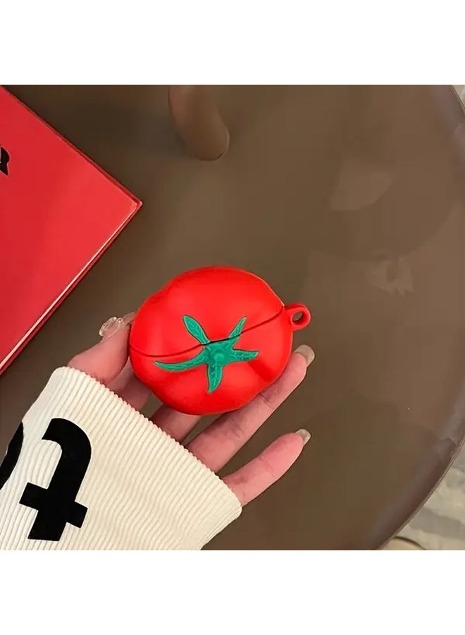 حافظة سماعات لاسلكية على شكل طماطم لـ Airpods 1 و2 و3 و4 Pro وPro 2، تخزين عملي هدية عيد الميلاد وعيد الميلاد - Image 3