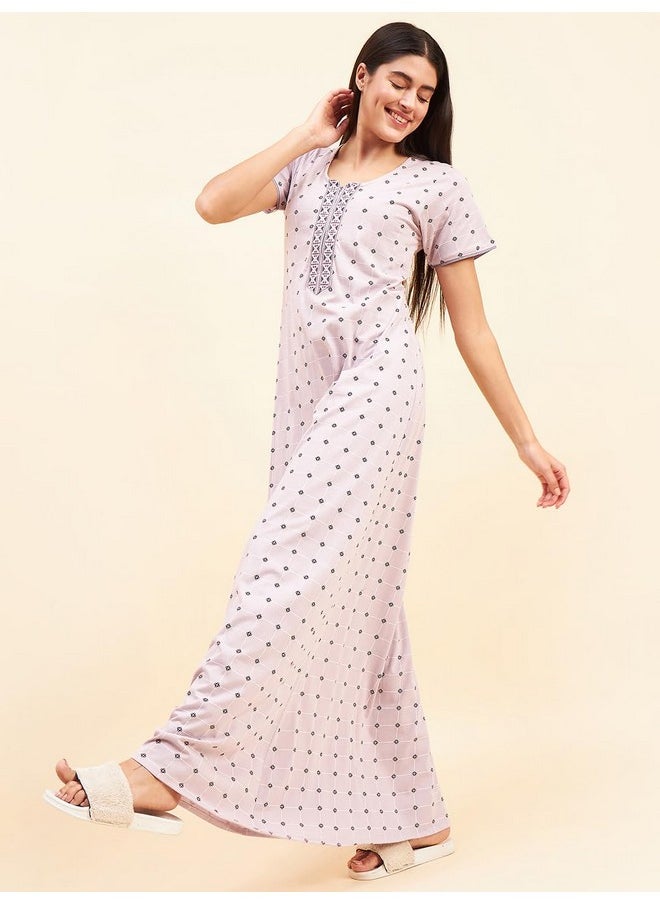 Sweet Dreams Women Printed Half Sleeves Night Dress Rose - pzsku/Z134188602879612F6544Z/45/_/1737721155/fbba8f66-fc85-4de3-84c2-481d0d83d2ef