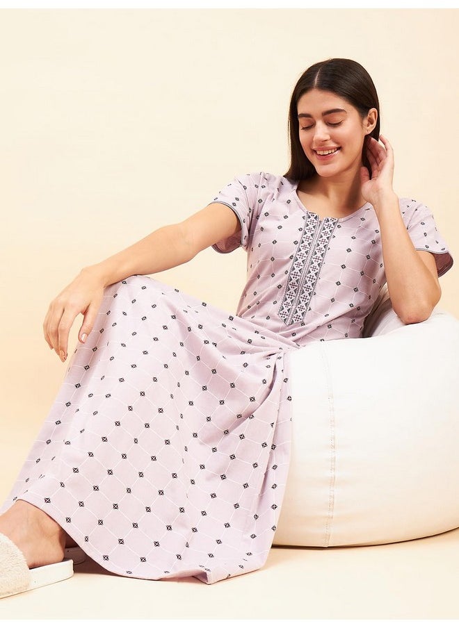 Sweet Dreams Women Printed Half Sleeves Night Dress Rose - pzsku/Z134188602879612F6544Z/45/_/1737721251/3b90f4a8-4331-4589-a231-89bc23a9d063