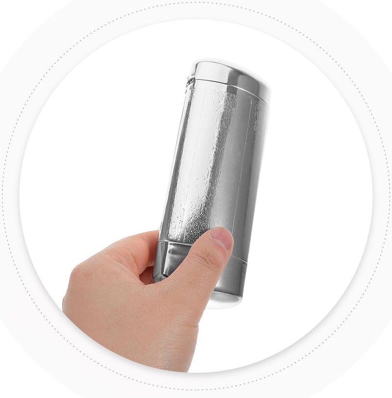 Hard Shell Aluminum Glasses Case Portable Eyewear Storage Box Lightweight Sunglasses Organizer for Travel and Outdoor Use Silver - Image 4