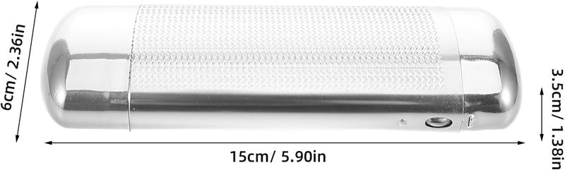 Hard Shell Aluminum Glasses Case Portable Eyewear Storage Box Lightweight Sunglasses Organizer for Travel and Outdoor Use Silver - Image 2