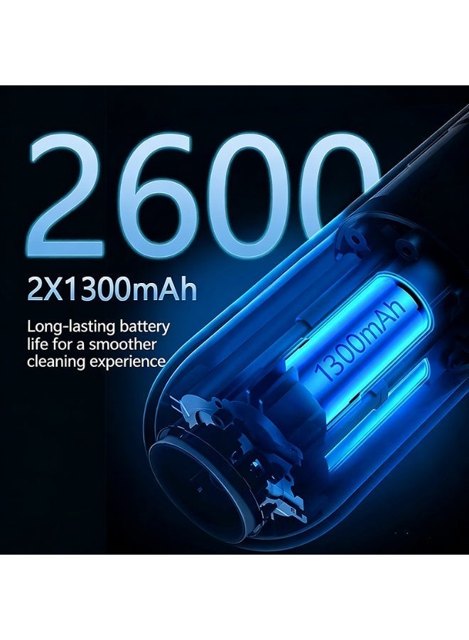 سيسلي مكنسة كهربائية لاسلكية للسيارة مع شفط قوي، مكنسة كهربائية محمولة باليد للاستخدام في السيارة والمنزل، خفيفة الوزن لاسلكية لإزالة شعر الحيوانات الأليفة - Image 2