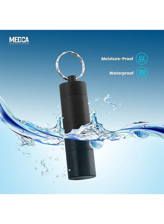 Photon Portable keychain pill box, aluminum alloy mini pill tissue box container, waterproof and moisture-proof portable pill box for outdoor camping trip - Image 5