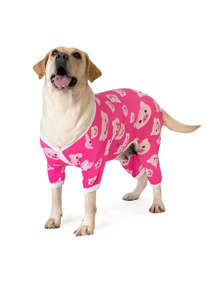 CuteBone - Big Dog Pitbull Golden Retriever Post Surgery Clothes Stretchy Calming Anxiety Pajamas Shirts Shedding Suits Onesie For Medium/Large Sized Dogs Zp01Xl - Image 1