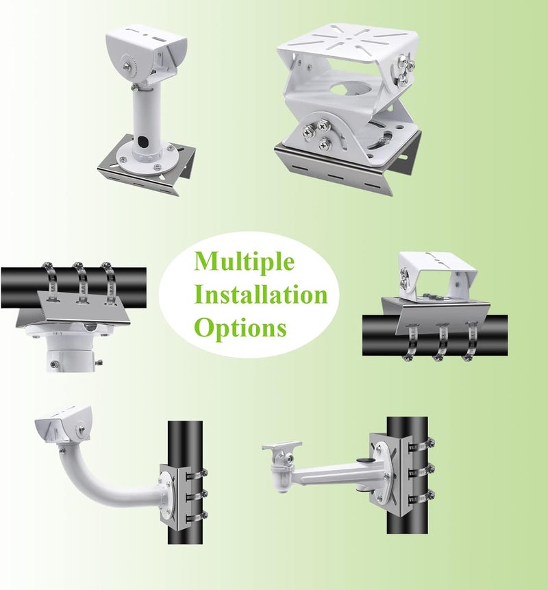 Lighfast Universal Wall Mounting Bracket with 3 Loops, Stainless Steel Vertical Pole Mount Adapter for CCTV Security Camera PTZ Dome Indoor Outdoor AP Access Point Client CPE - Image 2