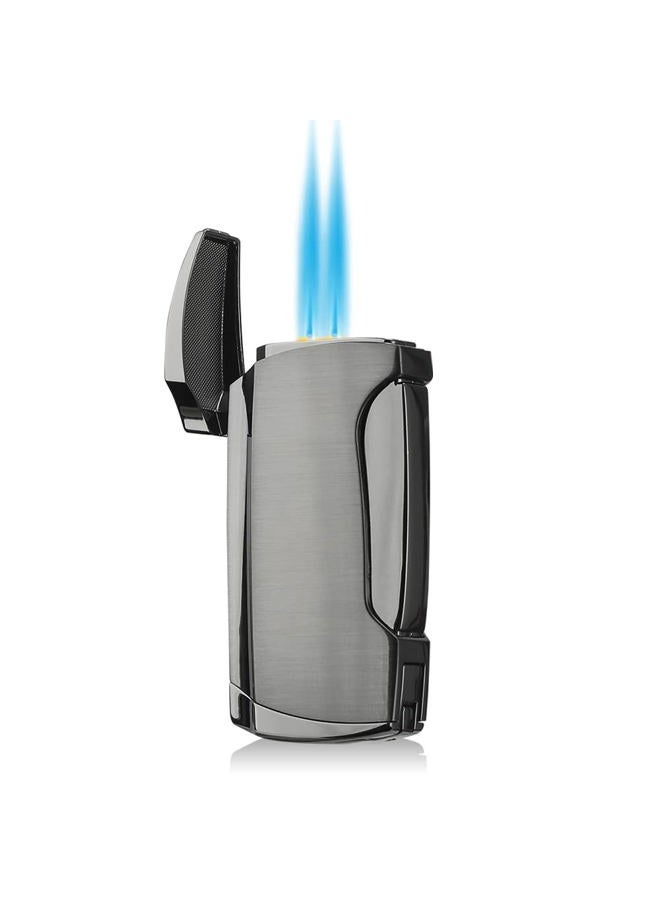 PROMISE Torch Lighter Double Jet Flame Lighter (Black Nickel) - Image 1