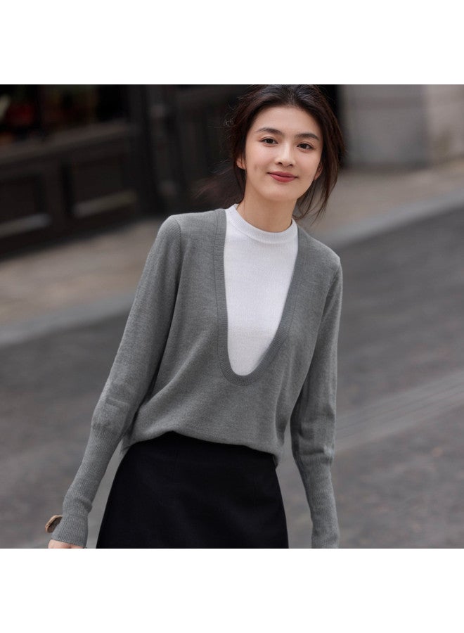 Hstyle women's Round Neck Knit Sweater - Autumn/winter Fashionable Slim-fit Layered Knit Top - Image 2