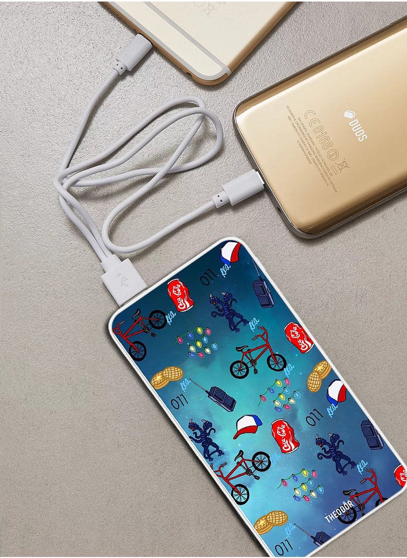 Theodor - 10,000 mAh Super Fast Charging Ultra Compact Power Bank with Quick Charge & Power Delivery, Portable Charger For iPhone and Android Stranger Things - Image 1