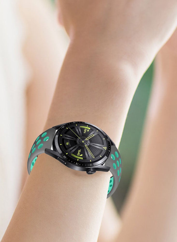 Perfii مجموعة من 3 قطع من أحزمة الساعات متوافقة مع جميع أجهزة Samsung وHuawei وAmazfit وFitbit وHonor بحجم حزام 22 مم - Image 5