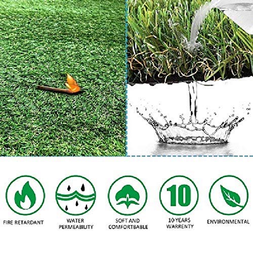 Akshya Artificial Grass Rectangular Mats Flooring Mat -Floor Mat For Living Room Bedroom, Office - All Season (Size- 4 X 9 Feet) Green Color - Image 4