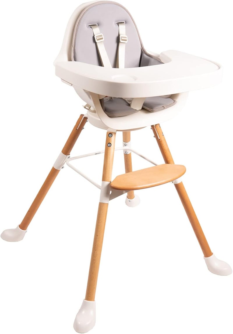 Childhome Evolu One.80° High Chair Cushion - Light Grey - Image 3