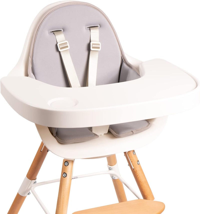 Childhome Evolu One.80° High Chair Cushion - Light Grey - Image 2