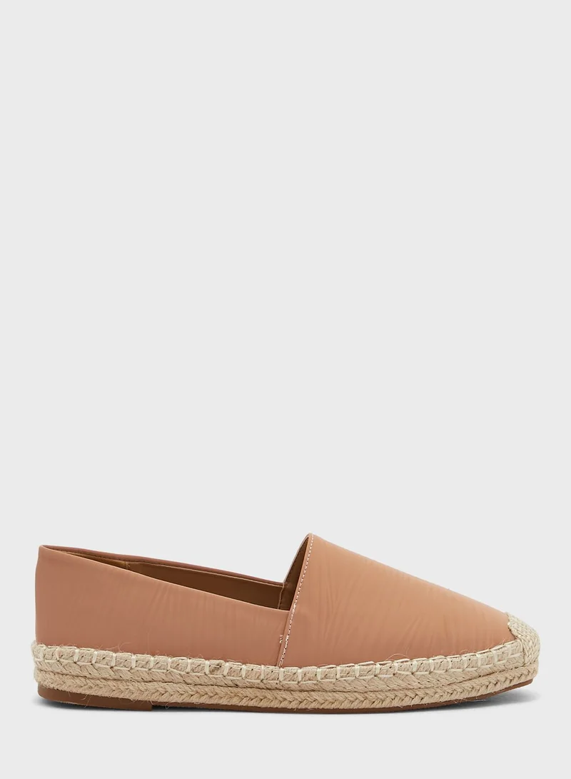 ELLA Tonal Textured Flat Espadrille