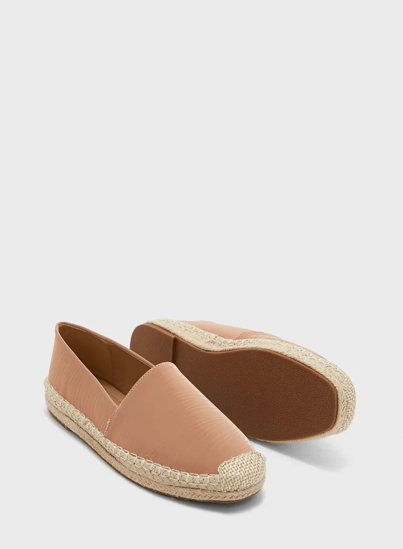 ELLA Tonal Textured Flat Espadrille
