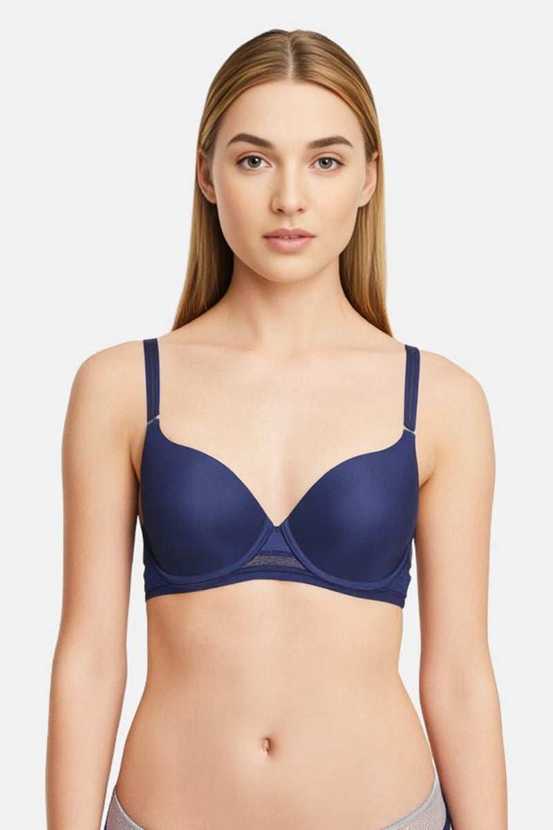 TRIUMPH صدرية نسائية مبطنة بسيطة، كحلي - Image 1