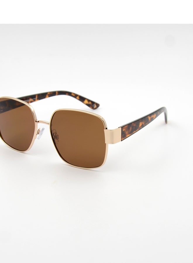 MADEYES Women's UV Protection Sunglasses EE24M223-1 - Gold/Demi - Image 2