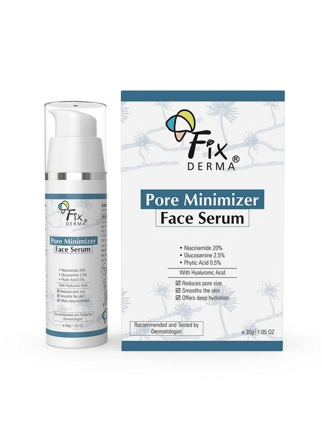 FIXDERMA Fixderma 20% Niacinamide Serum for Face for Pore Minimizer with 2.5% Glucosamine & Hyaluronic Acid Serum | Open Pores Serum | Hydrating Serum | Face Serum for Men & Women - 30g - Image 1