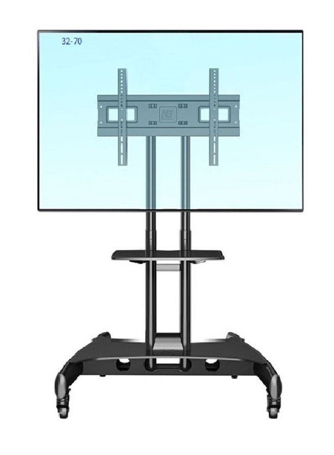 ELTRAZONE TV Stand With Lockable Wheels For 32-70 Inch TVs Black - Image 1